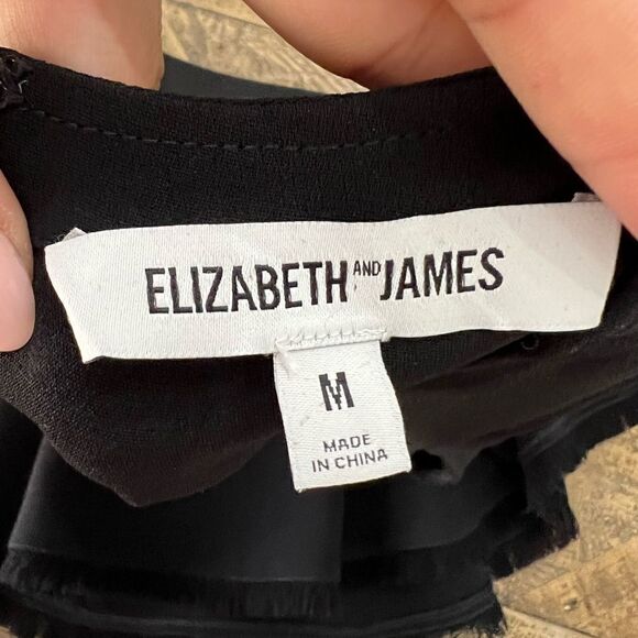 ELIZABETH AND JAMES Black Merlyn Peplum Blouse. Sleeveless. NWOT - Picture 8 of 8